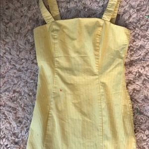 forever 21 yellow striped dress